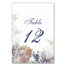 Hochzeit von Wasserfarben und Korallen Tischnummer