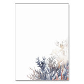 Hochzeit von Wasserfarben und Korallen Tischnummer (Rückseite)