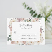 Hochzeit von Wasserfarben und Orchideen RSVP Karte (Stehend Vorderseite)