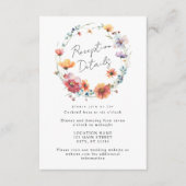 Hochzeit von Wasserfarben-Wildblume Begleitkarte (Vorderseite)