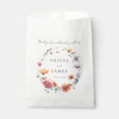 Hochzeit von Wasserfarben-Wildblume Geschenktütchen (Vorderseite)