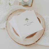 Hochzeit von Wasserfarbenpalmen Serviette