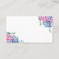 Hochzeit von Watercolor Blue und PInk Hydrangea