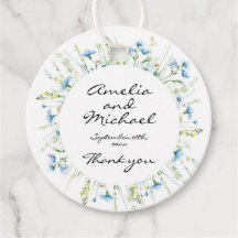 Hochzeit von Watercolor Blue Wildblumen