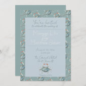 Hochzeit von Watercolor Crab Einladung (Vorne/Hinten)