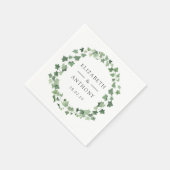 Hochzeit von Watercolor Forest Greenerity Serviette (Ecke)