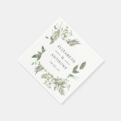 Hochzeit von Watercolor Forest Greenerity Serviette (Ecke)