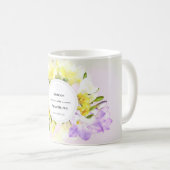 Hochzeit von Watercolor Freesia Blume Kaffeetasse (VorderseiteRechts)
