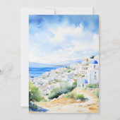 Hochzeit von Watercolor Greece Einladung (Rückseite)