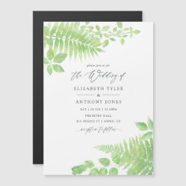 Hochzeit von Watercolor Greenerity Foliage Magneteinladung