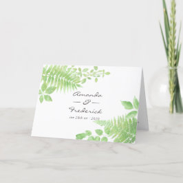 Hochzeit von Watercolor Greenerity Foliage Programm