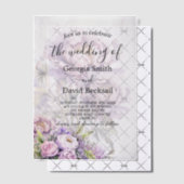 Hochzeit von Watercolor Lavender Peony Pergament Einladungen (Versetzt (Einladung))