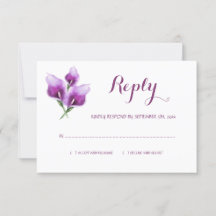 Hochzeit von Watercolor Lila Calla Lily Monogram