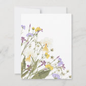 Hochzeit von Watercolor Lilac RSVP Karte (Rückseite)