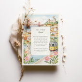 Hochzeit von Watercolor Lissabon Einladung