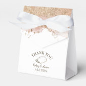 Hochzeit von Watercolor Oyster Pearl Beach Geschenkschachtel (Vorderseite)