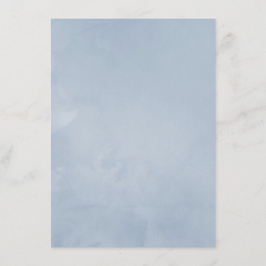 Hochzeit von Watercolor Spring Birch Tree Menükarte (Rückseite)