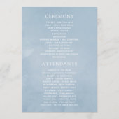 Hochzeit von Watercolor Spring Birch Tree Programm (Rückseite)