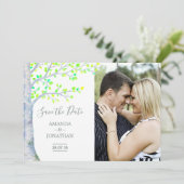 Hochzeit von Watercolor Spring Birch Tree Save the Date (Stehend Vorderseite)
