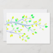 Hochzeit von Watercolor Spring Birch Tree Save the Date (Rückseite)