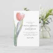 Hochzeit von Watercolor Tulip Einladung (Stehend Vorderseite)