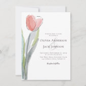 Hochzeit von Watercolor Tulip Einladung (Vorderseite)