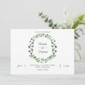 Hochzeit von Watercolor Wald Einladung (Stehend Vorderseite)