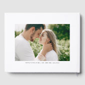 Hochzeit von Watercolor Wild Green Foliage Gästebuch (Rückseite)