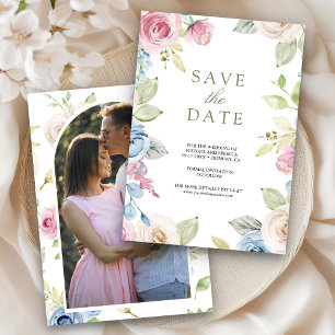 Hochzeit von weichem Frühling-Foto Save The Date