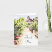 Hochzeit von Weinberg und Rotem Barn Dankeskarte (Vorderseite)