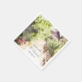 Hochzeit von Weinbergen und Rotem Barn Serviette (Ecke)