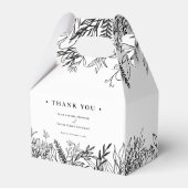 Hochzeit von Weiß und Schwarz Geschenkschachtel (Rückseite)