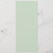 Hochzeit von weißem Blumengrün Menükarte (Rückseite)