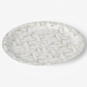 Hochzeit von weißem Korbflecht Pappteller (Schrägansicht)