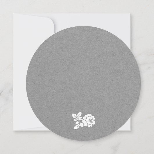 Hochzeit von weißem Kraftpapier Einladung (Rückseite)