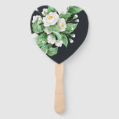 Hochzeit von weißen Blume Fächer (Rückseite)