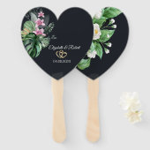 Hochzeit von weißen Blume Fächer (Vorne und Hinten)