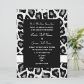 Hochzeit von weißen und schwarzen Tieren Einladung (Stehend Vorderseite)