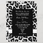 Hochzeit von weißen und schwarzen Tieren Einladung (Vorne/Hinten)