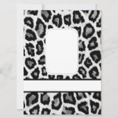 Hochzeit von weißen und schwarzen Tieren Einladung (Rückseite)