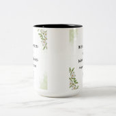 Hochzeit von weißer grüner Wasserfarbe Zweifarbige Tasse (Mittel)