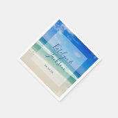 Hochzeit von Wellen aus dem tropischen Meer Serviette (Ecke)