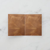 Hochzeit von Western Leather Dankeskarte (Innenseite)