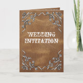 Hochzeit von Western Leather Einladung (Vorderseite)