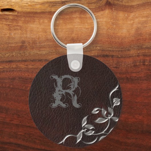 Hochzeit von Western Leather Schlüsselanhänger (Vorderseite)