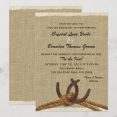 Hochzeit von Western und Pferdeschuhen Einladung (Vorne/Hinten)