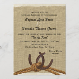 Hochzeit von Western und Pferdeschuhen Einladung