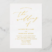 Hochzeit von White and Gold Script-Fotos