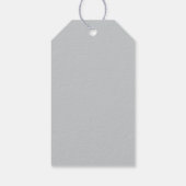 Hochzeit von White Gray Bird Branches Geschenkanhänger (Rückseite)