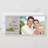 Hochzeit von White Tulip und Pearl Spring Save the Date (Vorderseite)